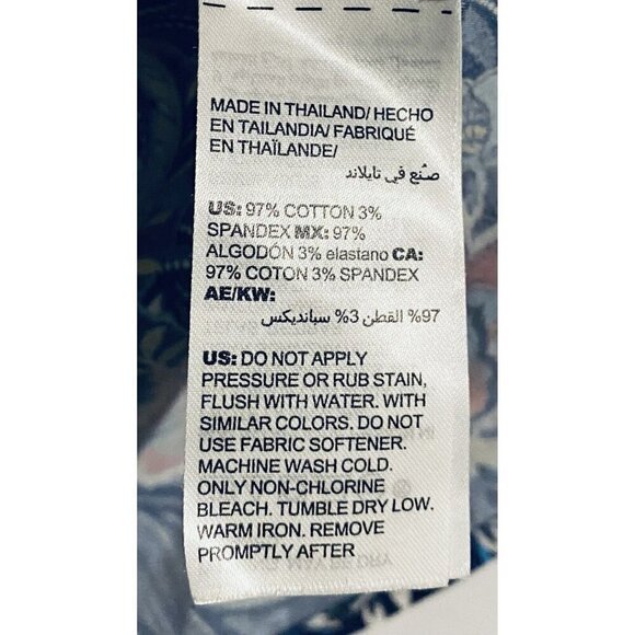 Chicos Top Womens Large Artsy Jacobean Print Button Up No Iron Stain Shield - Picture 6 of 7